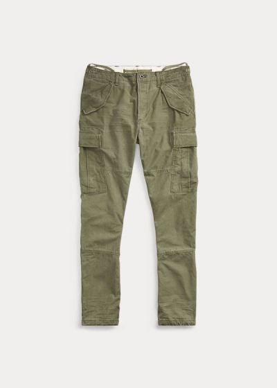 Pantalones Polo Ralph Lauren Hombre Verde Oliva - Classic Tapered Fit Cargo - GXSZE2049